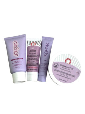 New First Aid Beauty (28) Ingrown hair pads, Smoothing Body Lotion for Body Bump